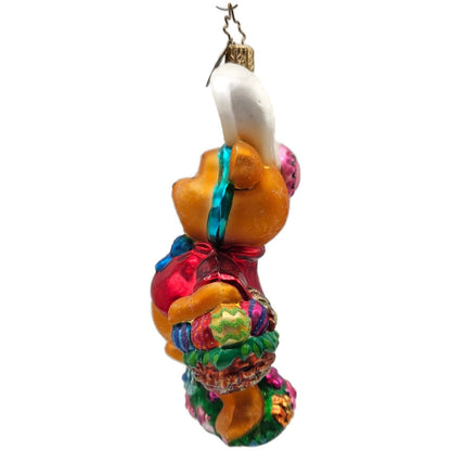 Christopher Radko Easter Pooh Disney Exclusive Bunny Ears Christmas Ornament