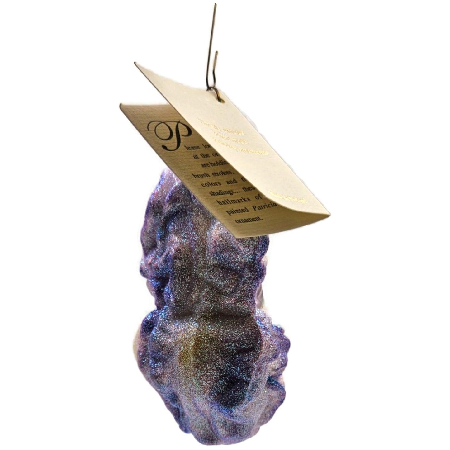 Patricia Breen Iris Madonna Lavender Pearl Floral Spring Christmas Tree Ornament