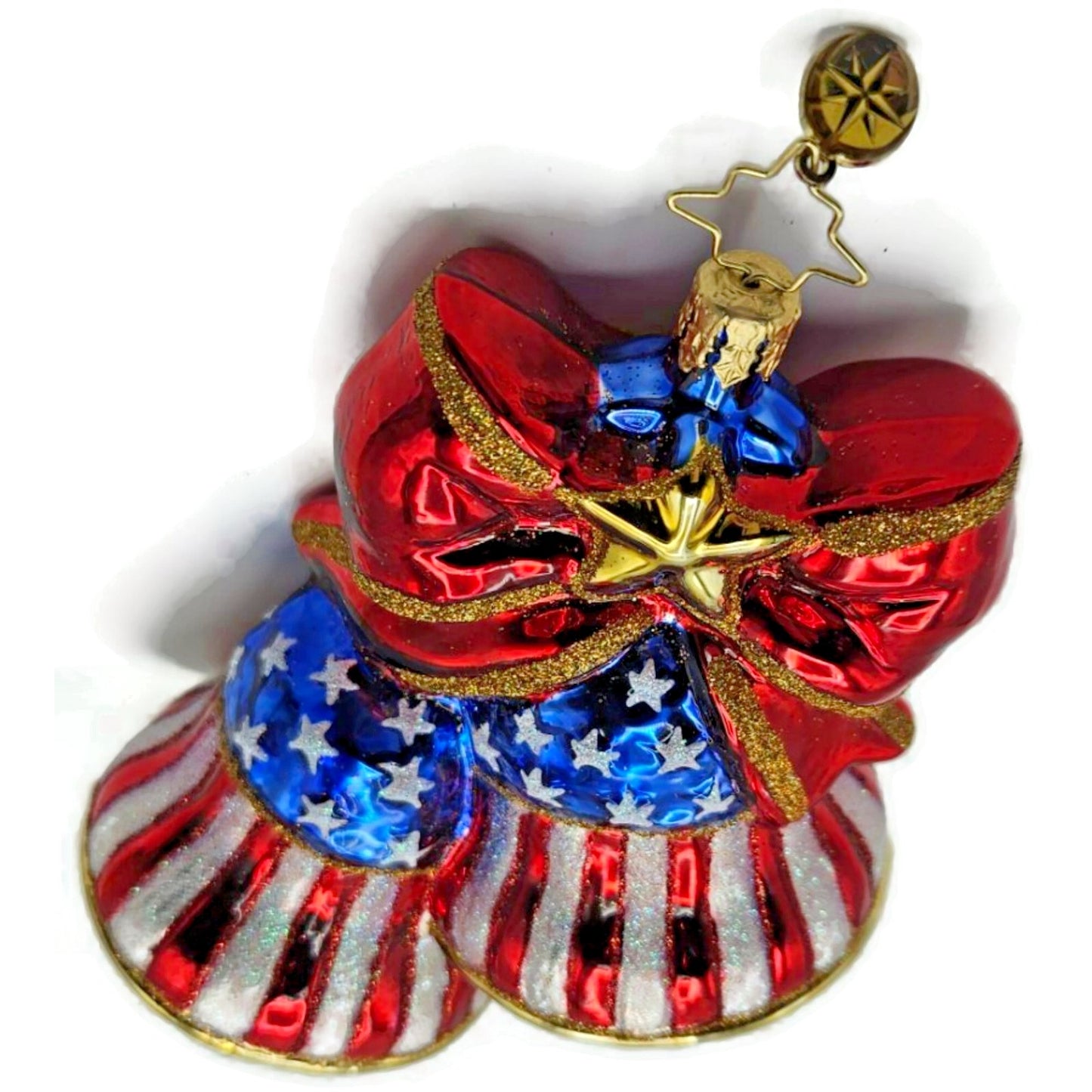 Christopher Radko Let Freedom Ring Patriotic Bells Christmas Ornament 1016083