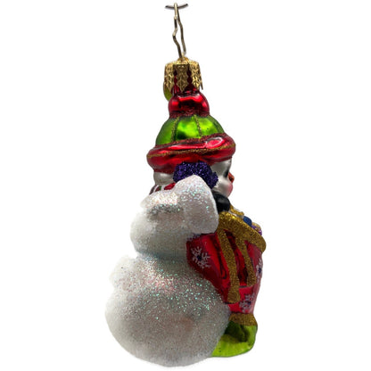 Christopher Radko A Year To Give Gem Snowman Glass Christmas Ornament 1018368