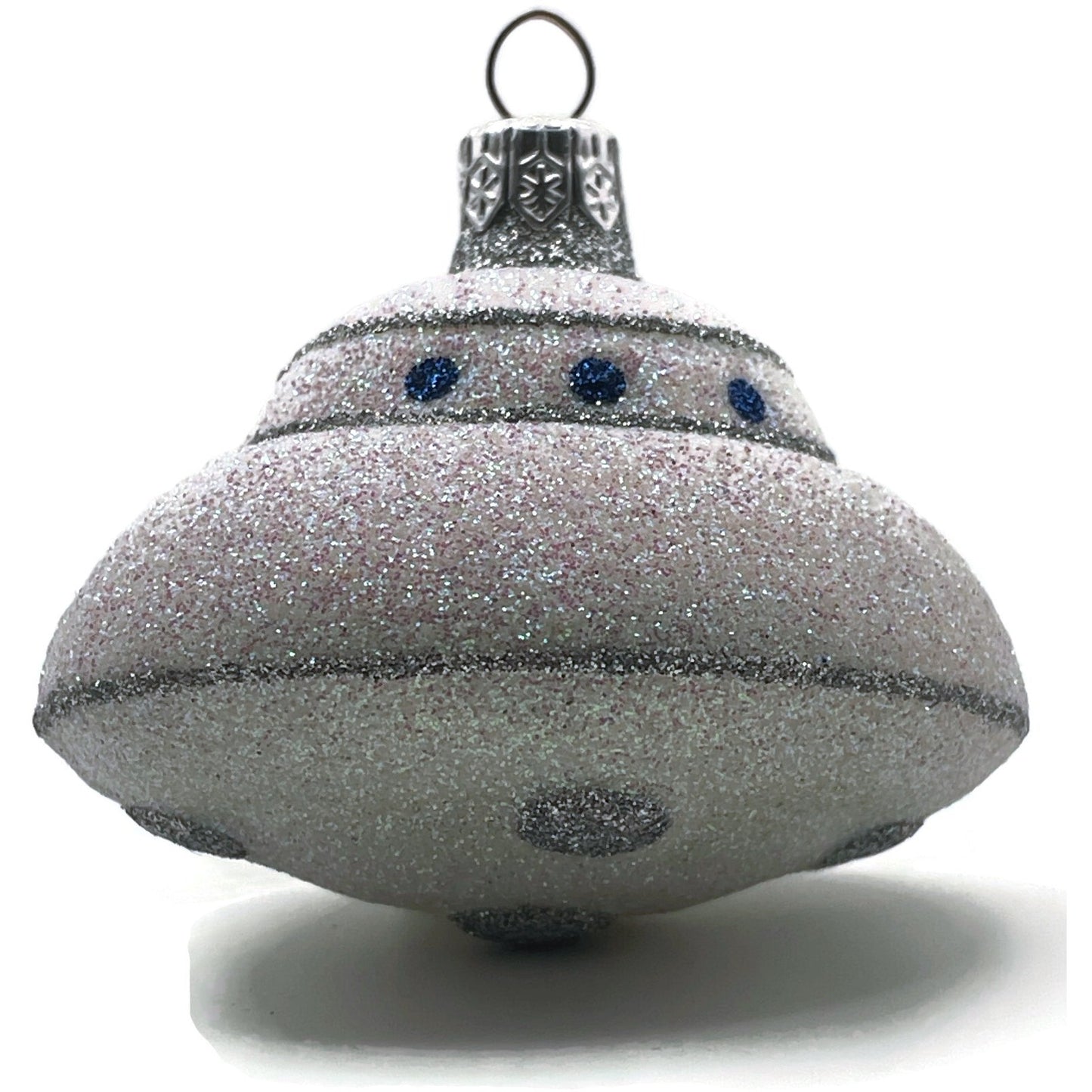 Patricia Breen A Walk on the Moon Space Ship Flying Saucer Christmas Ornament