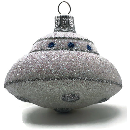 Patricia Breen A Walk on the Moon Space Ship Flying Saucer Christmas Ornament