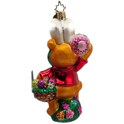 Christopher Radko Easter Pooh Disney Exclusive Bunny Ears Christmas Ornament