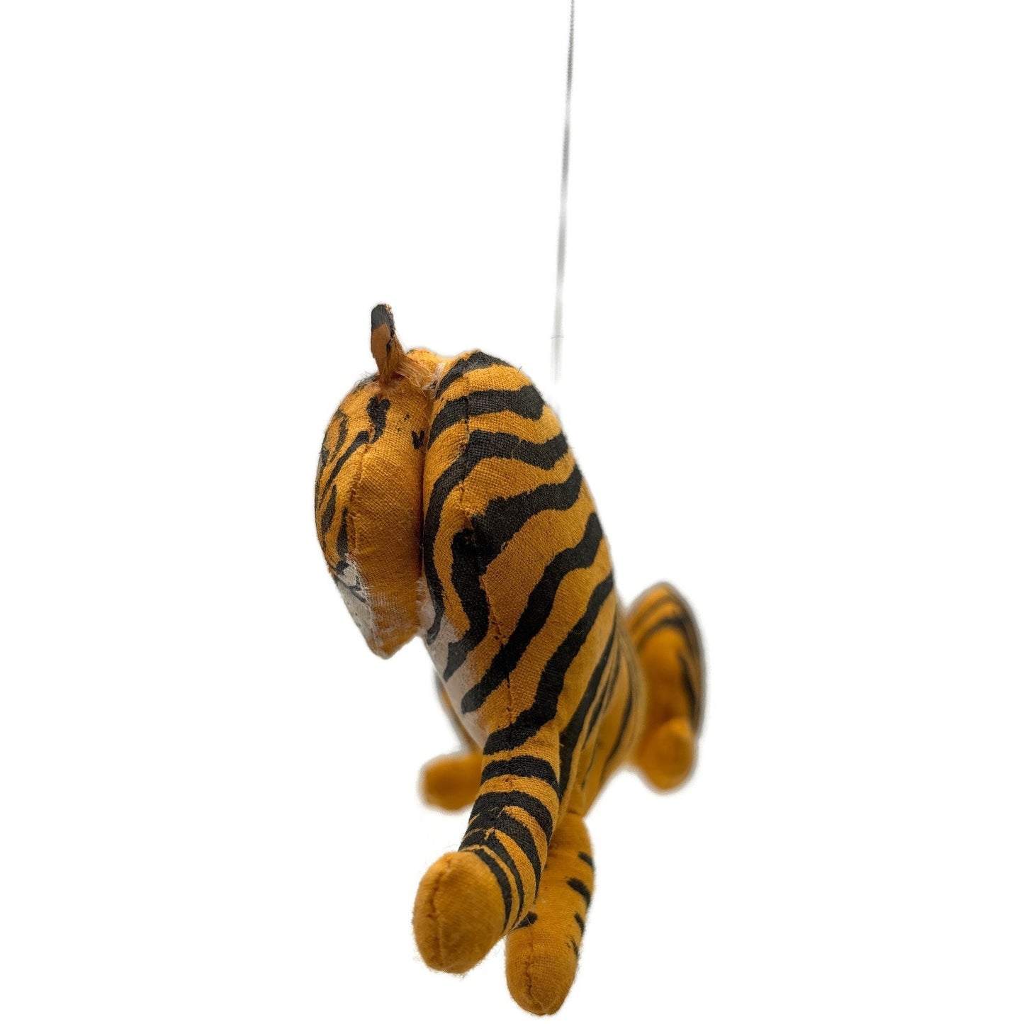 Gladys Boalt Tiger Striped Fabric Handmade Cat Christmas Tree Ornament Signed