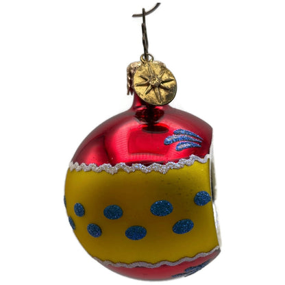 Christopher Radko Fantasia Kensington Glow Reflector Ball Christmas Ornament