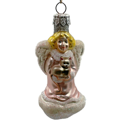 Patricia Breen Quartet of Angels Pastel Kitten Pearl Pink Christmas Ornament