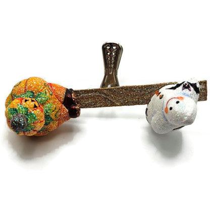 Patricia Breen Halloween All Things Being Equal Pumpkinman Ghost Ornament