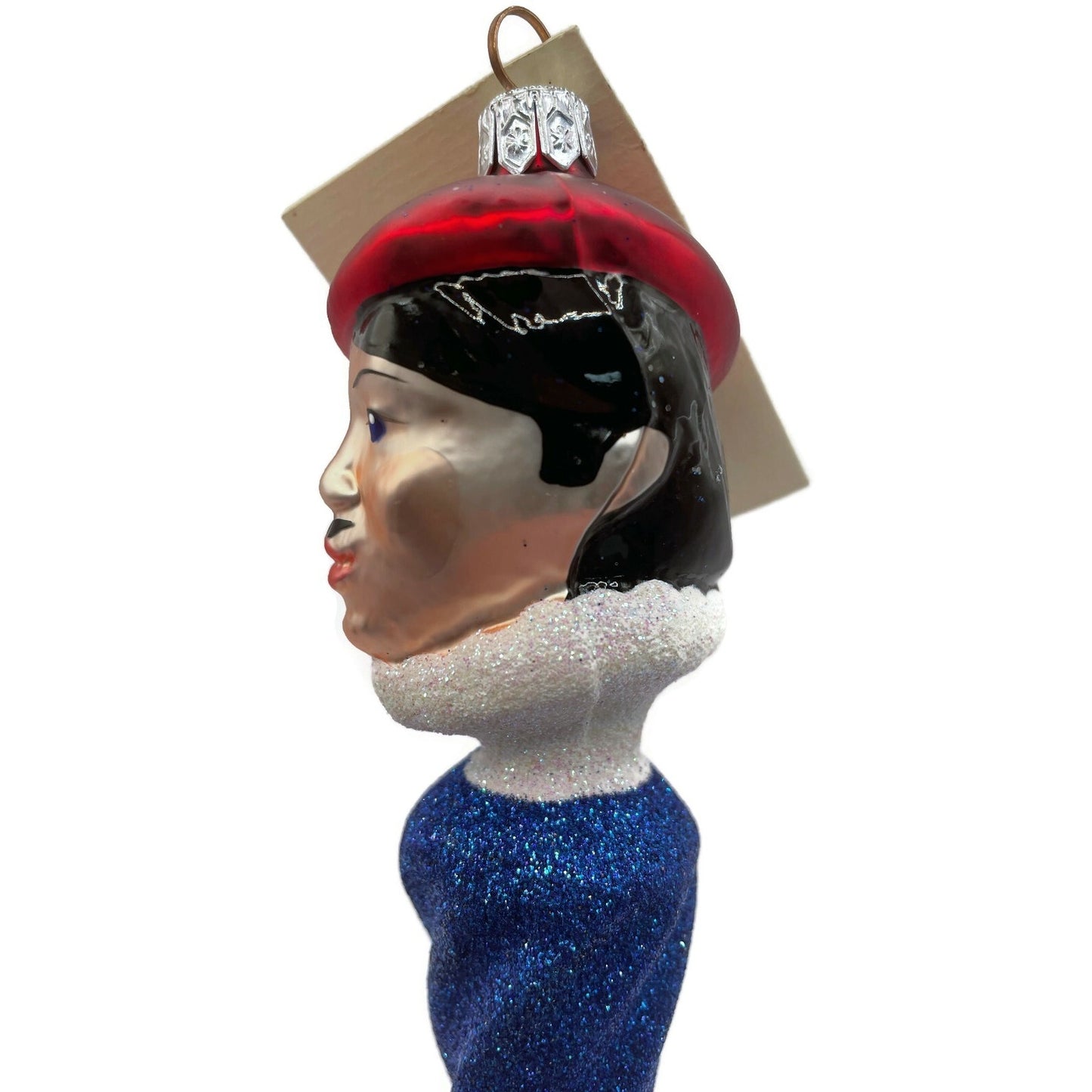 Patricia Breen French Twist Blue Glittered Icicle Red Hat Christmas Ornament