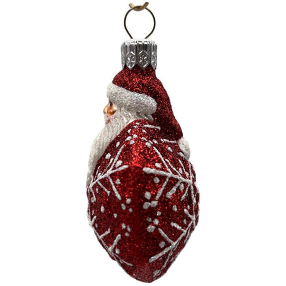 Patricia Breen Snowflake Noel Red White Santa Claus Christmas Tree Ornament