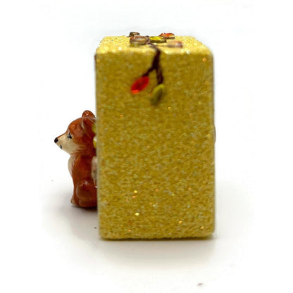 Patricia Breen Presenting Gold Fox Fall Leaves Free Standing Ornament Set