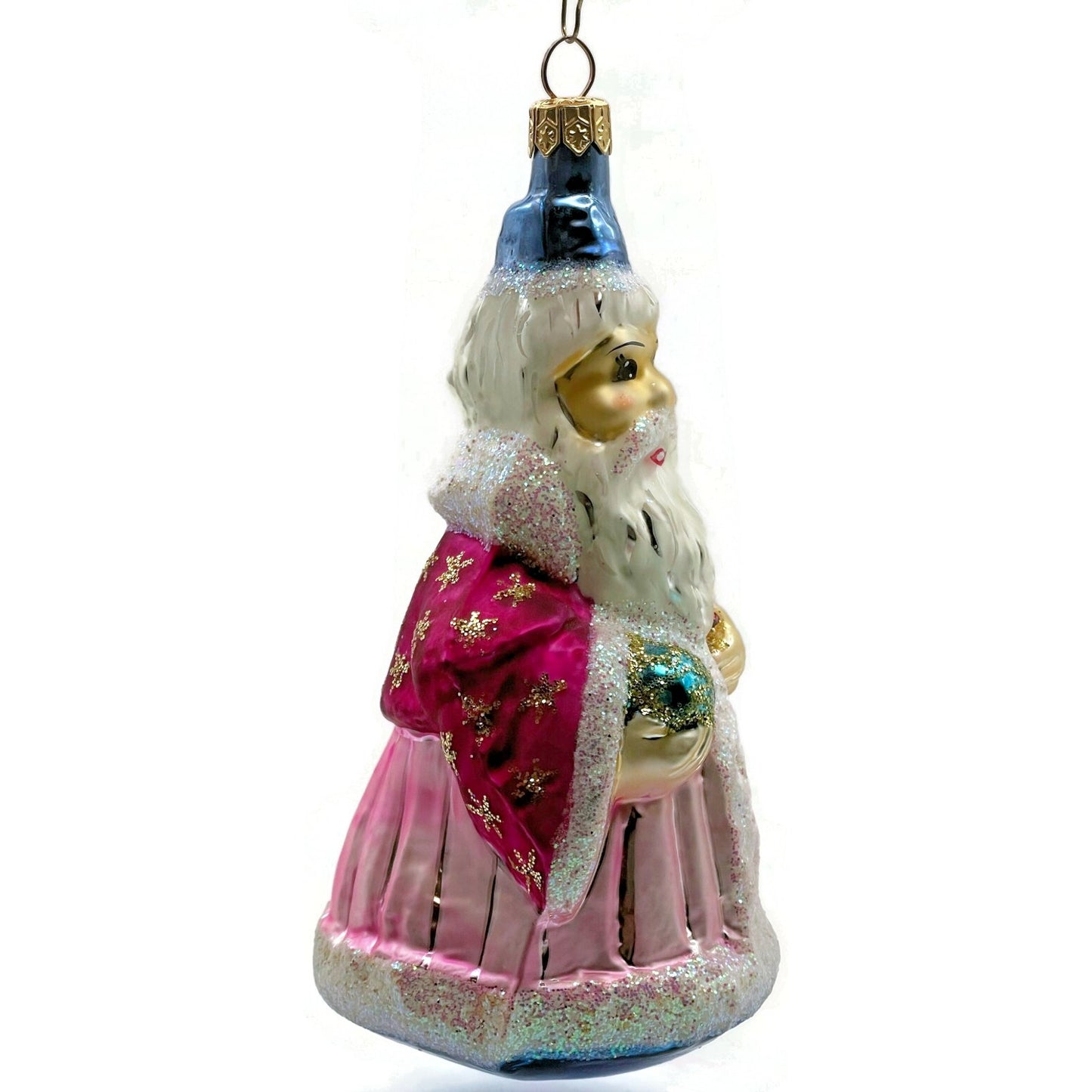 Christopher Radko Incantation Wizard Santa Merlin Pink Christmas Tree Ornament