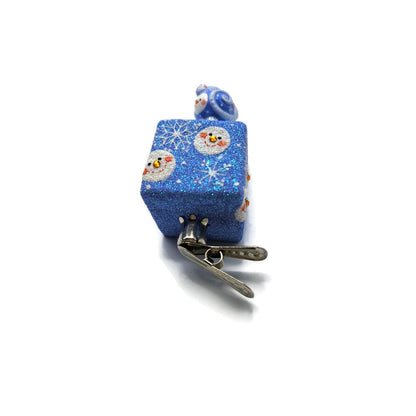 Patricia Breen Pop Goes the Chameleon Snow Faces Clip On Christmas Ornament 2782