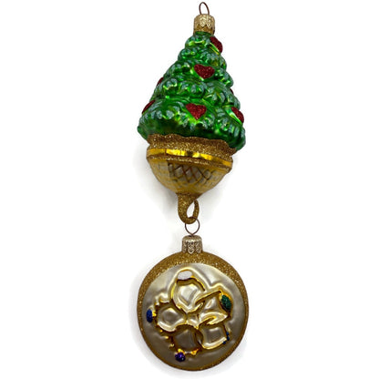 Patricia Breen Five Golden Rings Medallion 12 Days of Christmas Tree Ornament