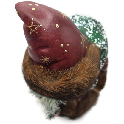 Ino Schaller Santa Claus Red Coat Paper Mache Candy Container Limited Edition