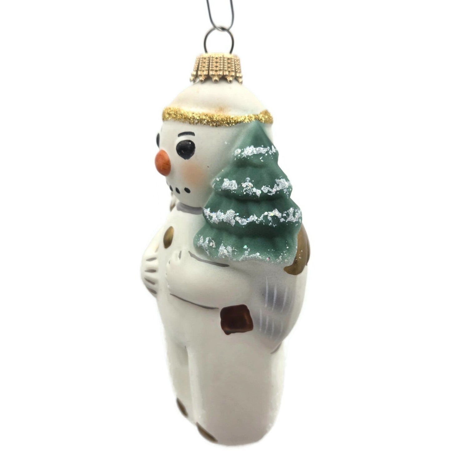 Vaillancourt Snow Angel Ornament Blown Glass Folk Art Christmas Tree Decoration