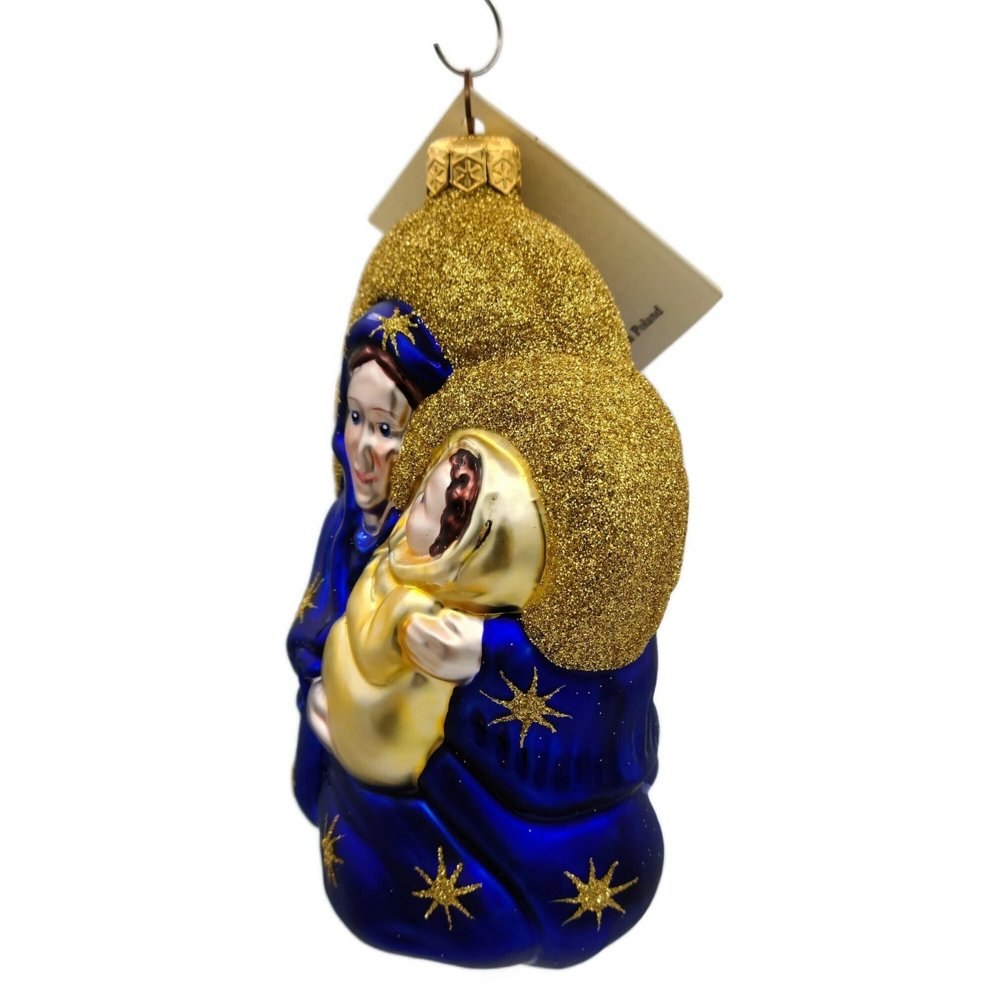 Patricia Breen Madonna of the Night Baby Jesus Blue Gold Star Christmas Ornament