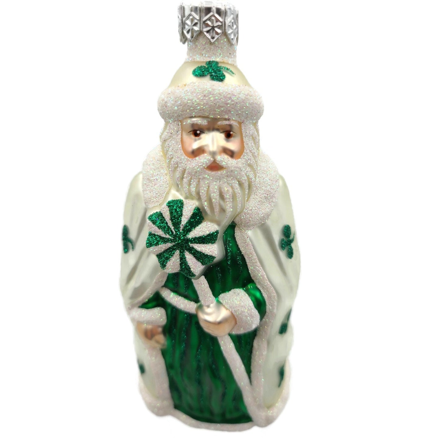 Patricia Breen Santa of the North Shamrocks St Patricks Day Christmas Ornament