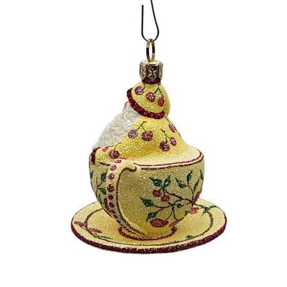 Patricia Breen Tea for Two Cherries Fruit Spring Holiday Ornament Tea Party CATZ