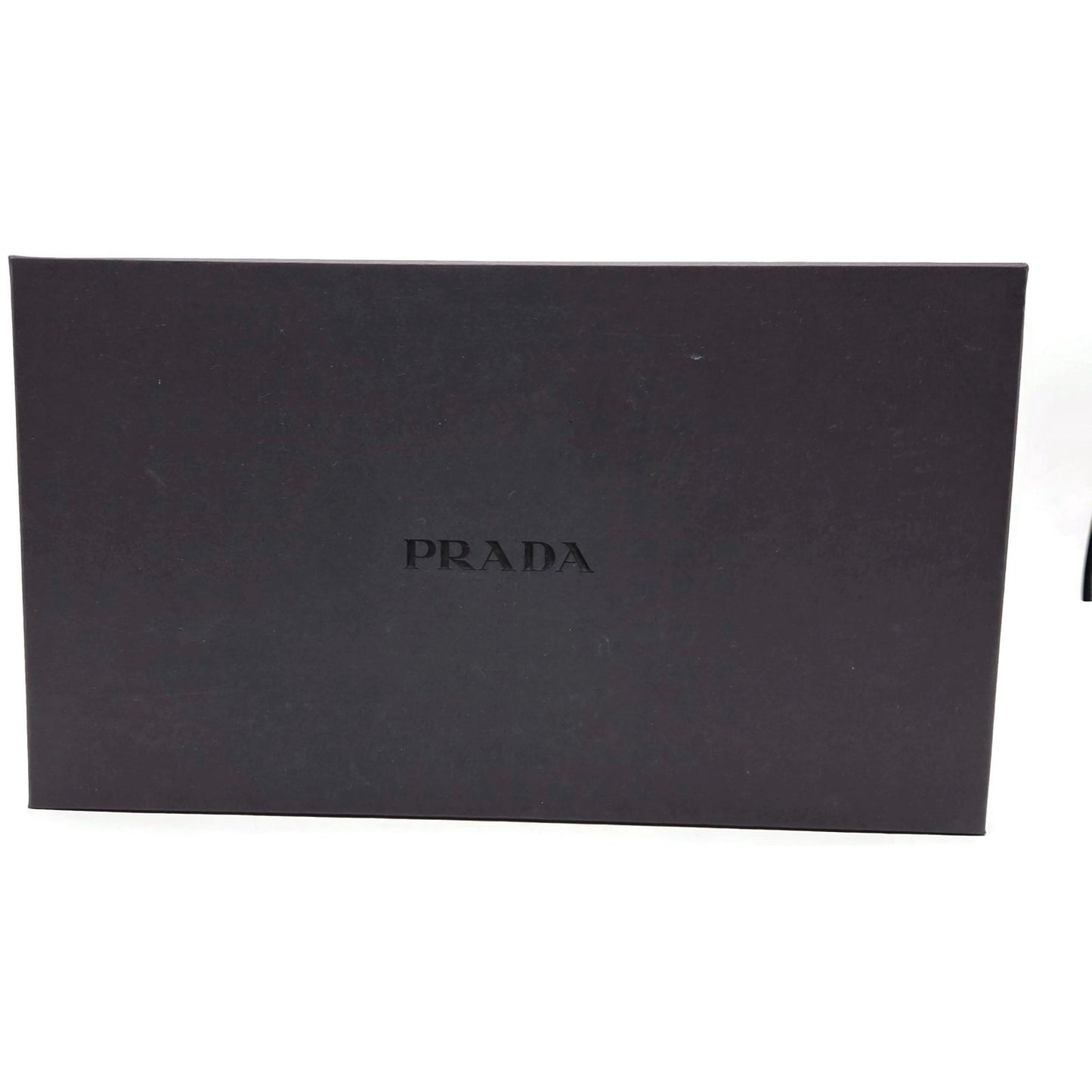 Prada Black Leather Loafer 1D9558 Gold Studs Flats Square Toe Womens Size EU 39