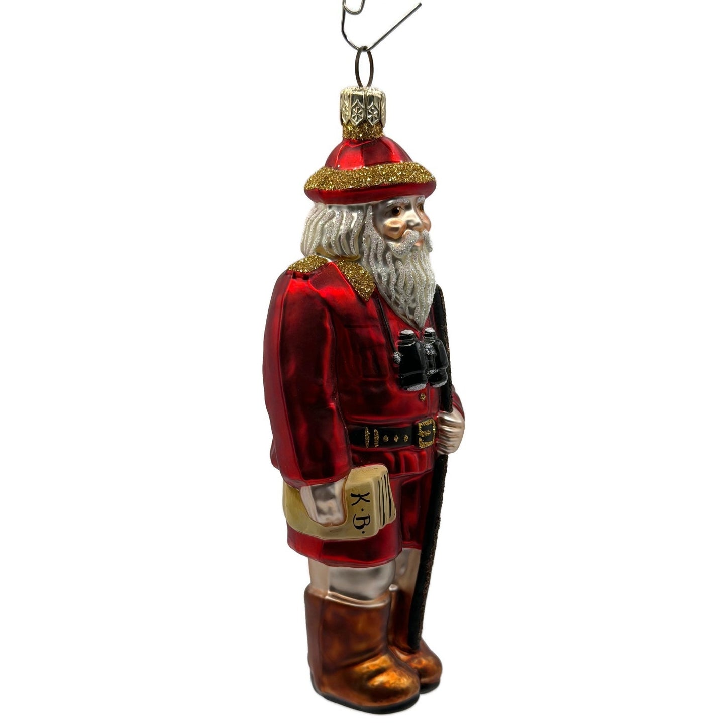 Patricia Breen Safari Santa Red K.B. Guide Book Binoculars Christmas Ornament