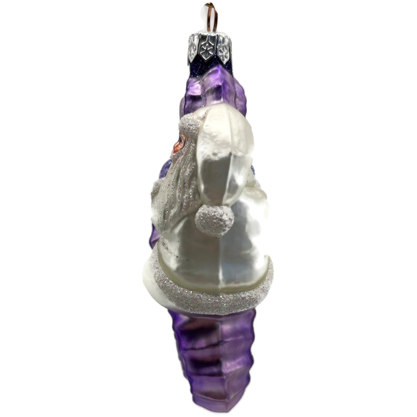 Patricia Breen Hi Ho Santa Purple Pearl Seahorse Nautical Christmas Ornament