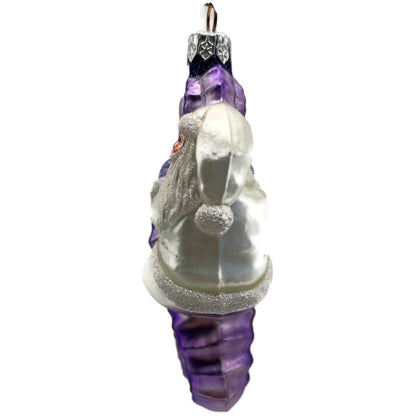 Patricia Breen Hi Ho Santa Purple Pearl Seahorse Nautical Christmas Ornament