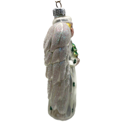 Patricia Breen Noel Angel Pearl White Green Religious Christmas Tree Ornament