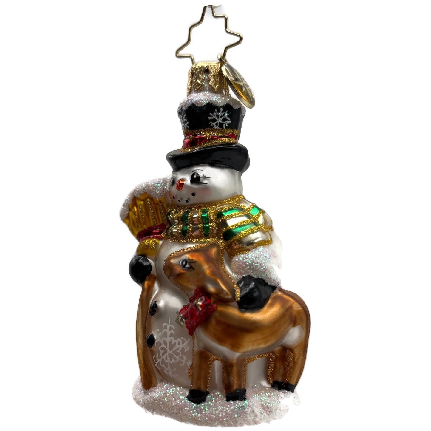 Christopher Radko Good Friends Forever Deer Snowman Christmas Ornament 1017754