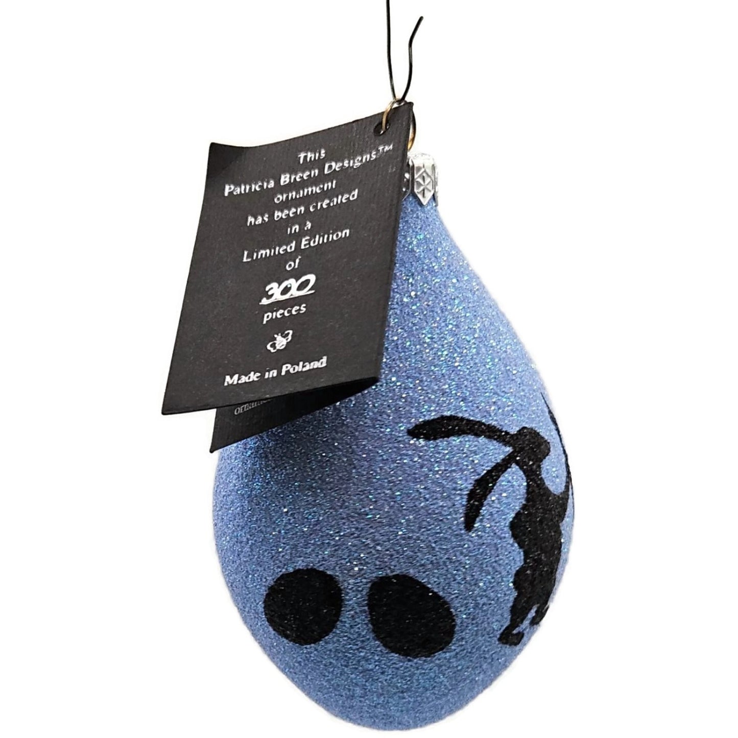 Patricia Breen Silhouette Egg Bunny Artists Easter Blue Christmas Tree Ornament