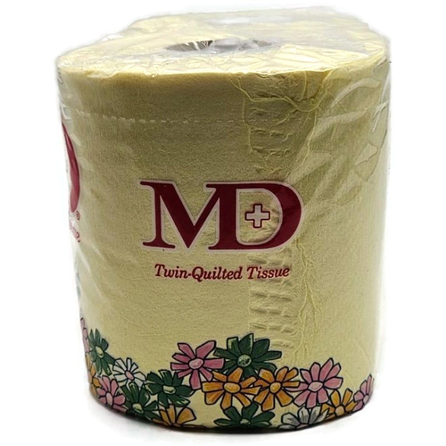 Vintage MD Toilet Paper Yellow Twin Quilted Bathroom Tissue 2 Rolls 2 Ply NEW