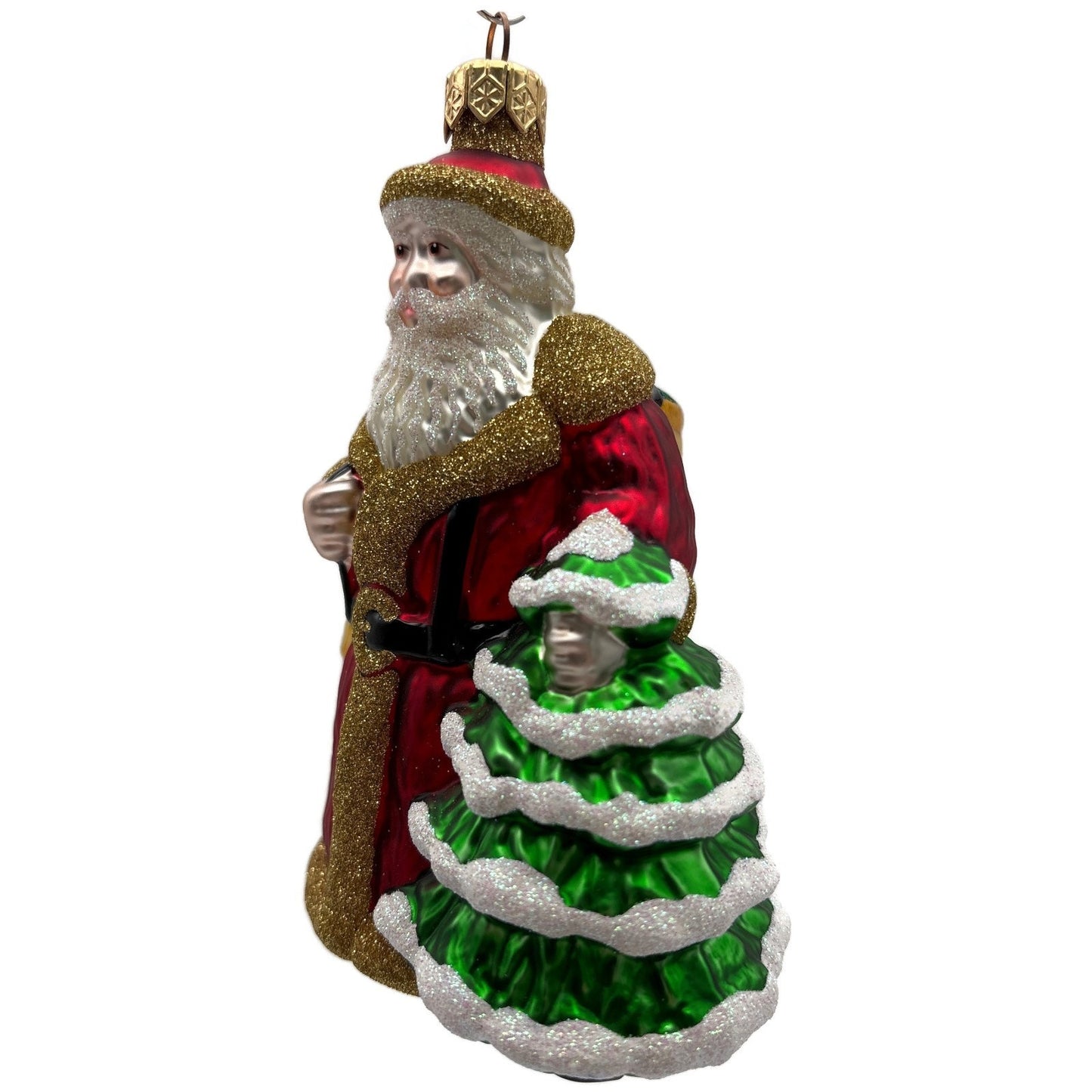 Patricia Breen Father Christmas Red Gold Green Santa Claus Ornament HCB