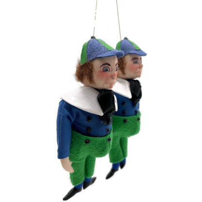 Gladys Boalt Tweedle Dee and Tweedle Dum Alice in Wonderland Handmade Ornament