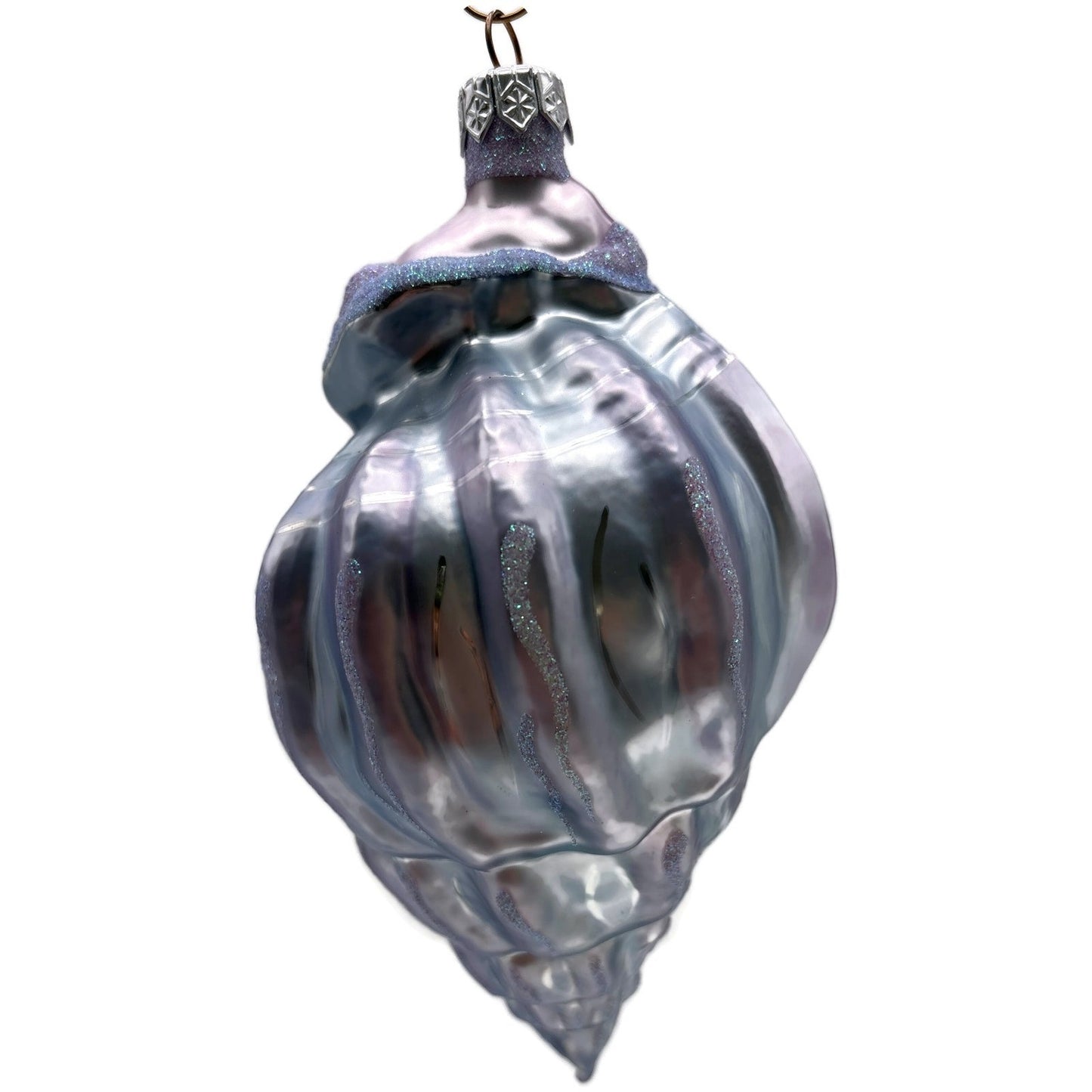 Patricia Breen Coastal Santa Periwinkle Matte Summer Nautical Christmas Ornament