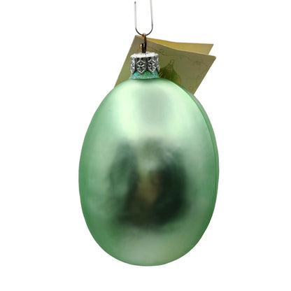 Patricia Breen Jelly Bean Santa Claus Head Mint Green Matte Christmas Ornament