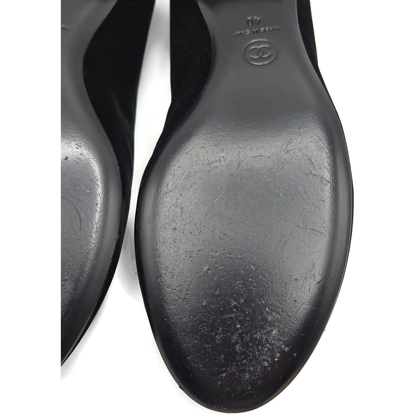 Chanel Velvet Lion Loafers Black Coco EU Size 40 US Size 10 with Box 2 Dust Bags
