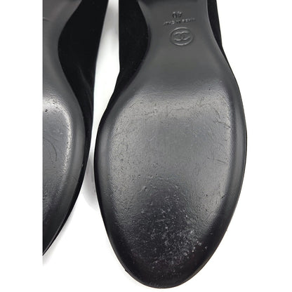 Chanel Velvet Lion Loafers Black Coco EU Size 40 US Size 10 with Box 2 Dust Bags