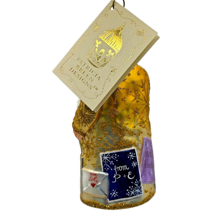 Patricia Breen Dear Santa Reading Letters Snowflakes Christmas Ornament 2412
