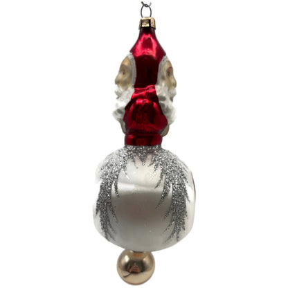 Christopher Radko Two Sided Santa Reflector Christmas Tree Ornament 92-102-0