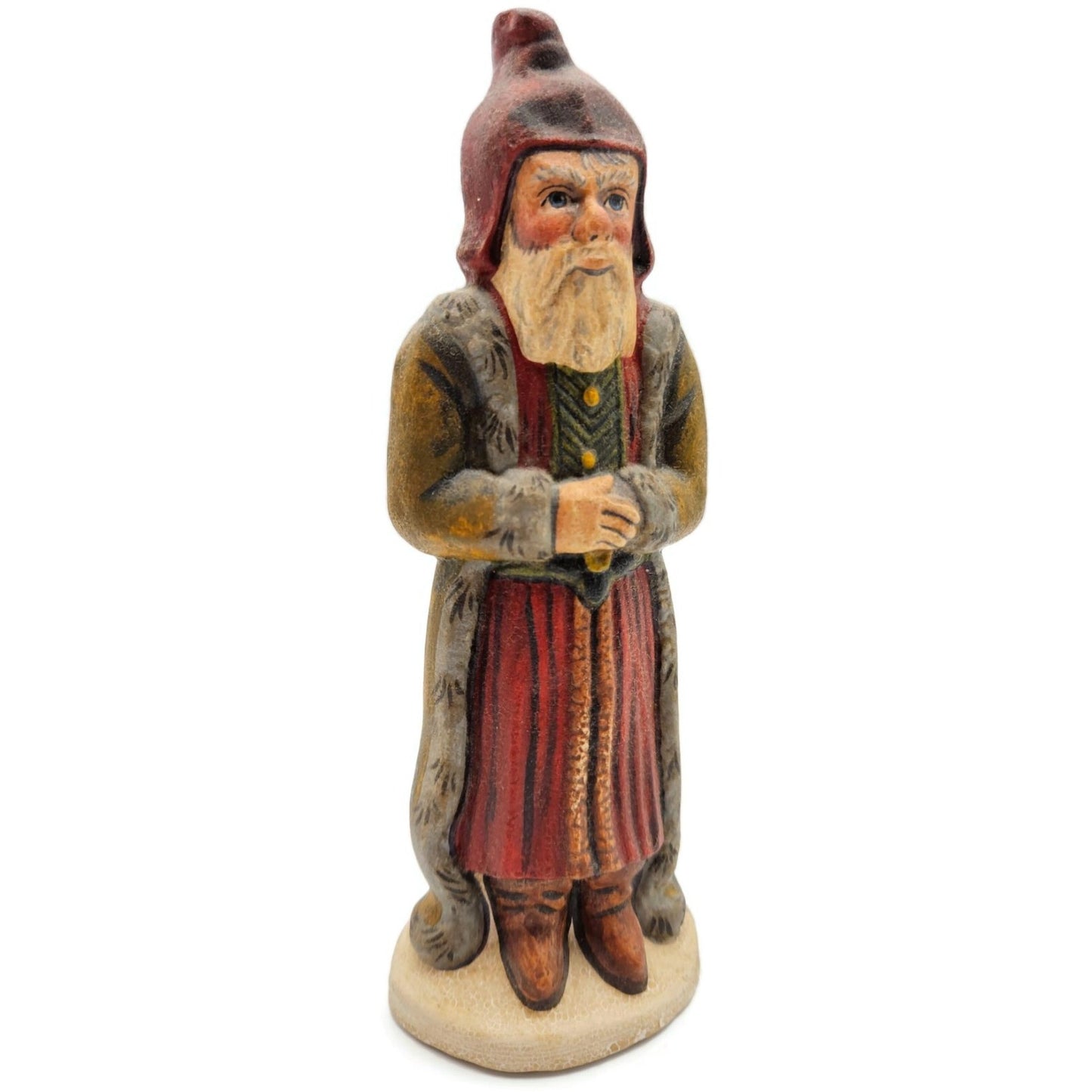 Vaillancourt Père Fouettard Cautionary Tale Chalkware Christmas Fok Art Figurine