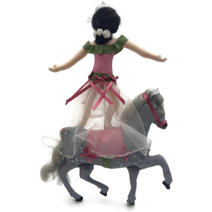 Gladys Boalt Circus Lady Bareback Rider Fabric Christmas Tree Ornament Signed