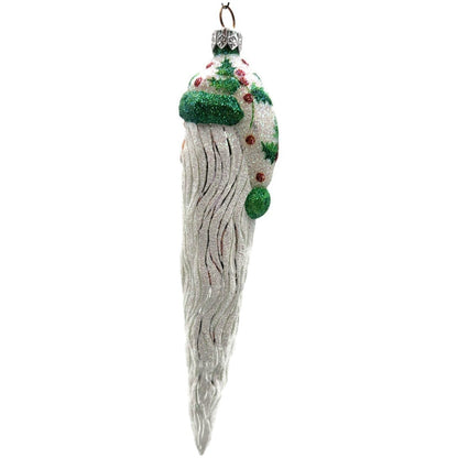 Patricia Breen Santa Icicle Holly Green Pearl Red berry Christmas Tree Ornament