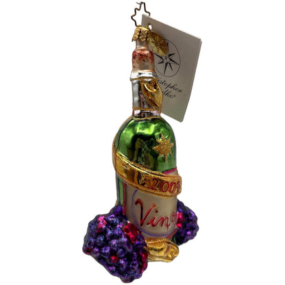 Christopher Radko A Vintage Year 2004 Wine Bottle Christmas Ornament 1010931