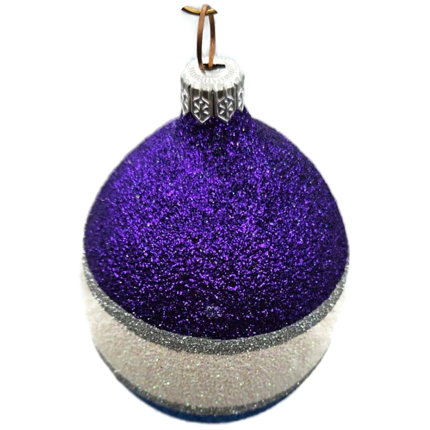 Patricia Breen Egg Blue White Purple Striped Easter Christmas Tree Ornament TCS