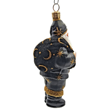 Patricia Breen Nordstrom Santa Claus Black Moons Stars Christmas Ornament