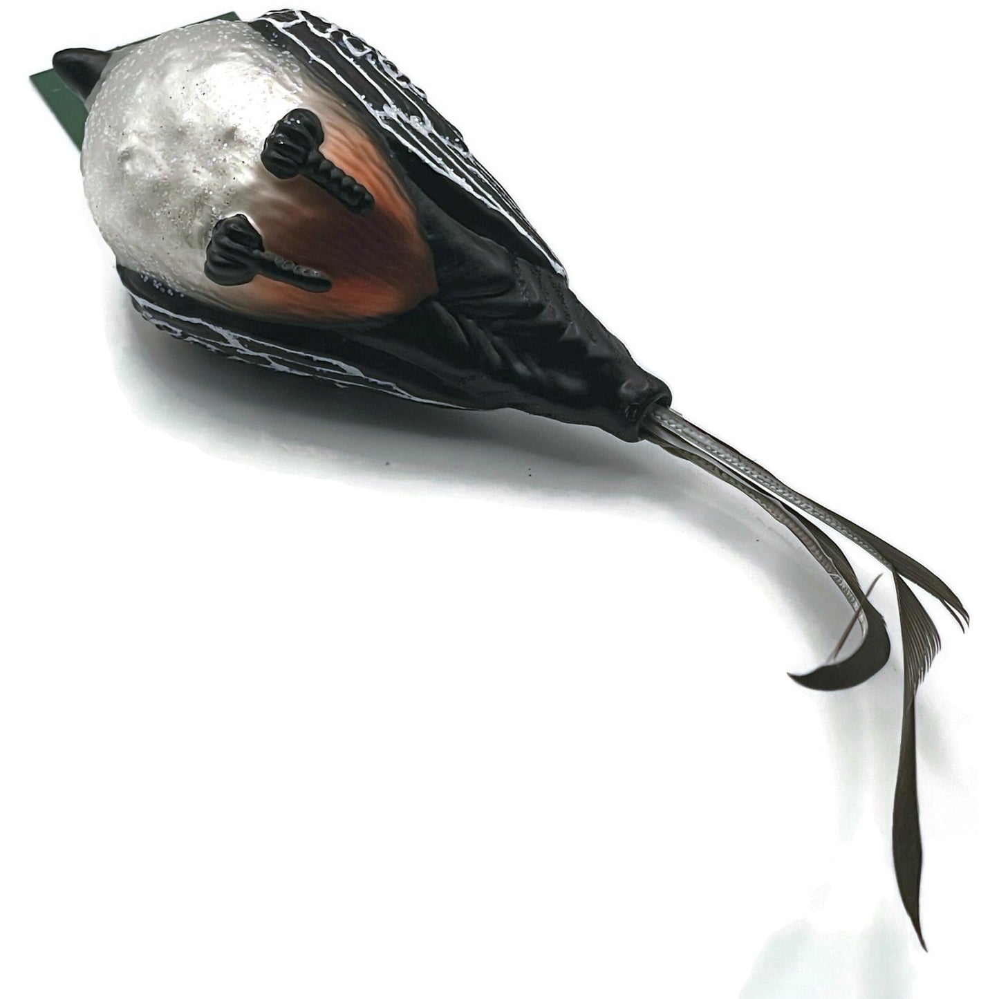 OWC Bird Scissor Tailed Flycatcher Feather Old World Christmas Tree Ornament