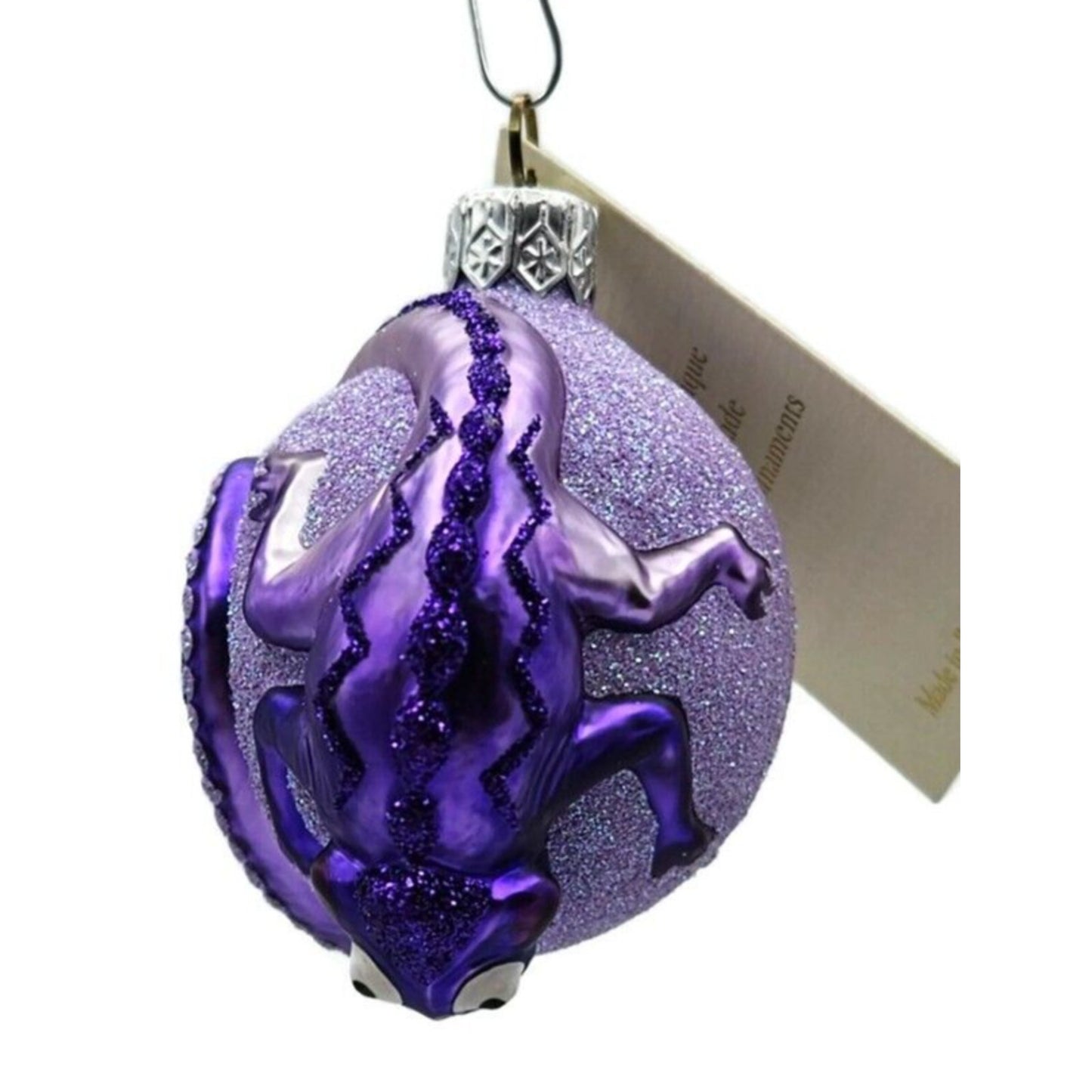 Patricia Breen Once Again for James Lavender Purple Chameleon Christmas Ornament
