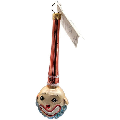 Christopher Radko Clown Rattle Vintage Glass Christmas Tree Ornament 161630