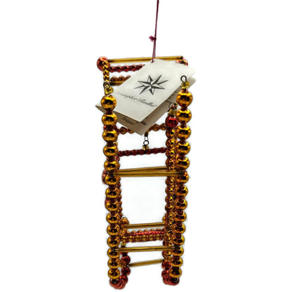 Christopher Radko Ruby Sleigh Red Gold Beaded Christmas Ornament 98-231-0 Czech