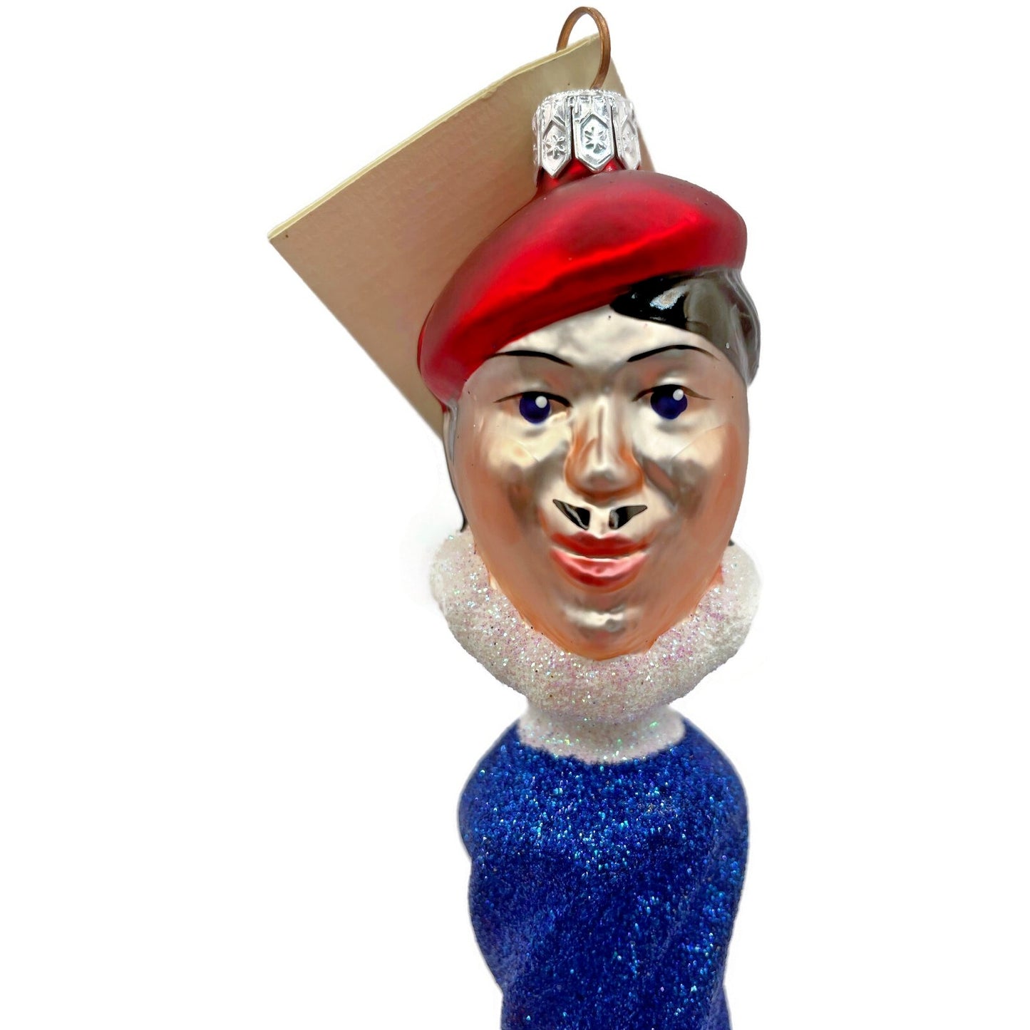 Patricia Breen French Twist Blue Glittered Icicle Red Hat Christmas Ornament