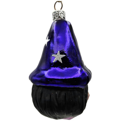 Patricia Breen Witch Hazel Lavender Face Purple Stars Halloween Ornament CATZ